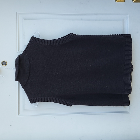 Christopher & Banks Women's Knit Zipper-Front Vest Color Black Size S - Picture 5 of 6